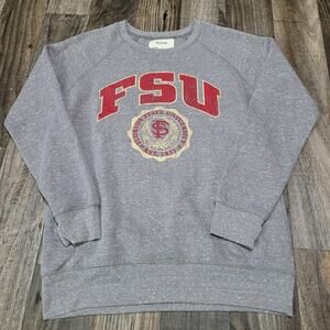 Womens Medium Florida State FSU Seminoles Gray Sweatshirt Pressbox